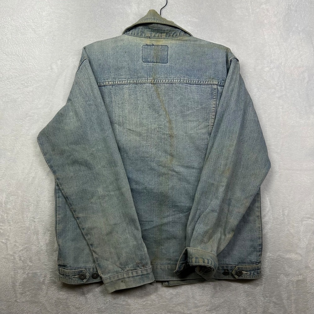 Vintage SCD Jeans Trucker Jacket Men's Blue‎ Denim Button Front Classic - Large - Picture 2 of 14